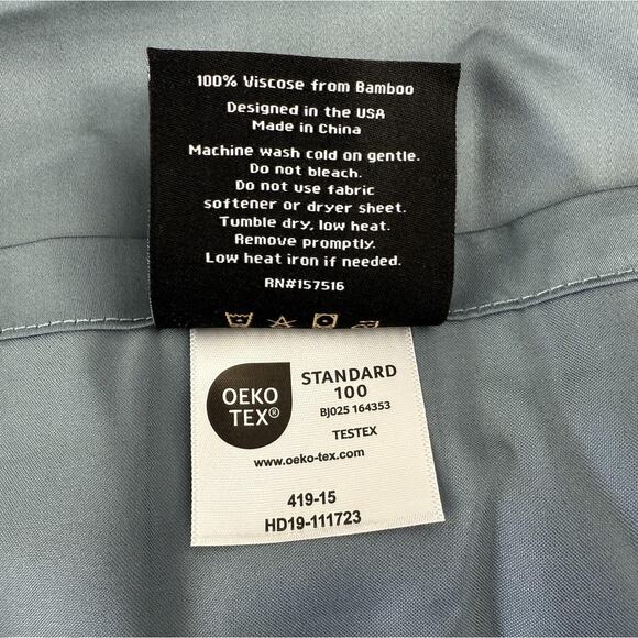 Luxome Sheet Set CAL KING Ocean Blue 100% Viscose Bamboo Cooling Soft Bedding - Picture 5 of 9